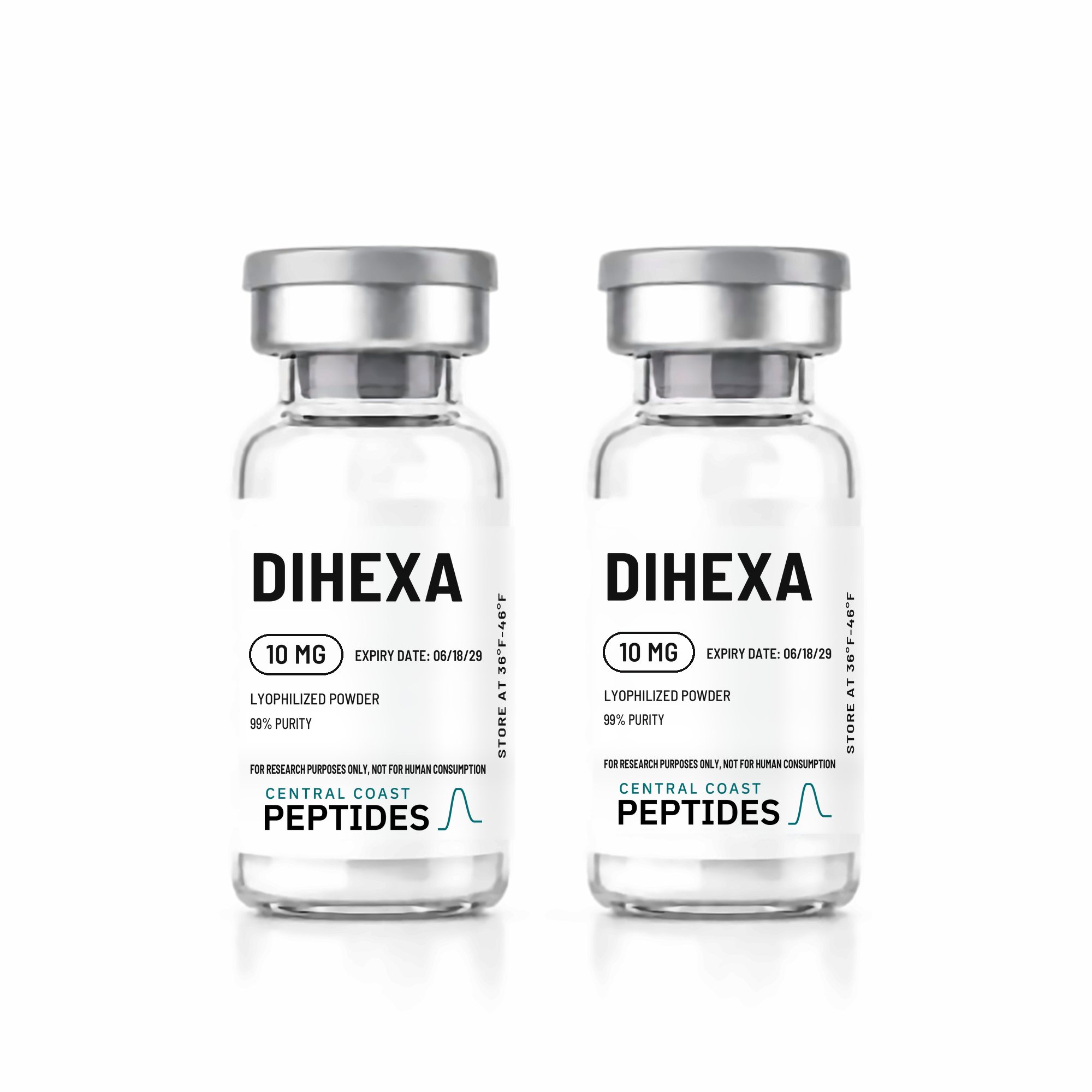 Dihexa 10 mg research vials, Central Coast Peptides