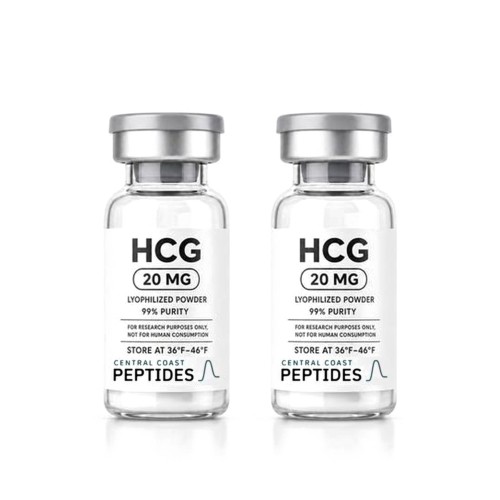 hCG research vials, Central Coast Peptides