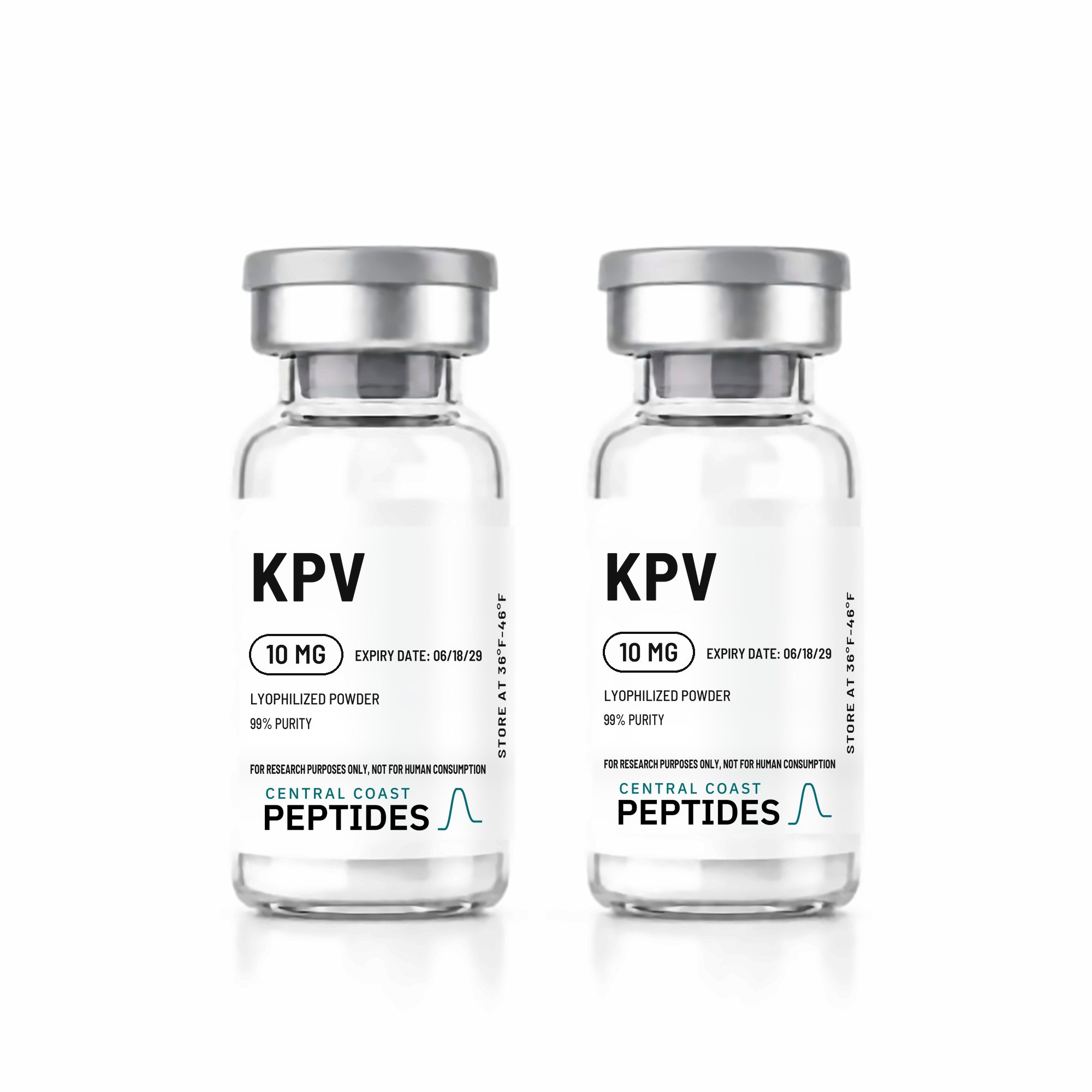 KPV 10 mg research vials, Central Coast Peptides