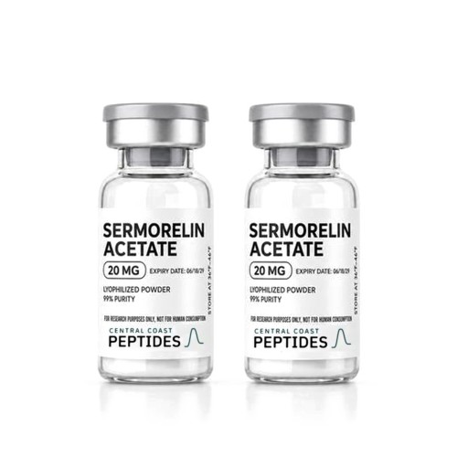 Sermorelin Acetate research vials, Central Coast Peptides