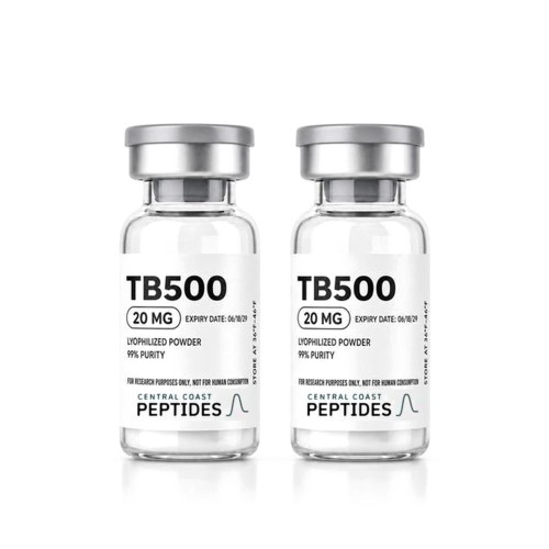 TB-500 (Thymosin B4 Acetate) research vials, Central Coast Peptides