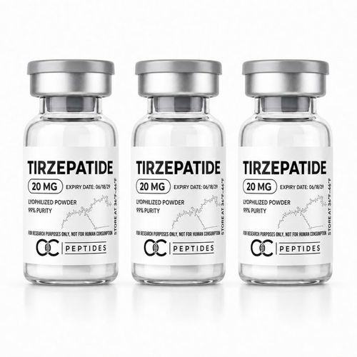 Tirzepatide research vials, CC Peptides