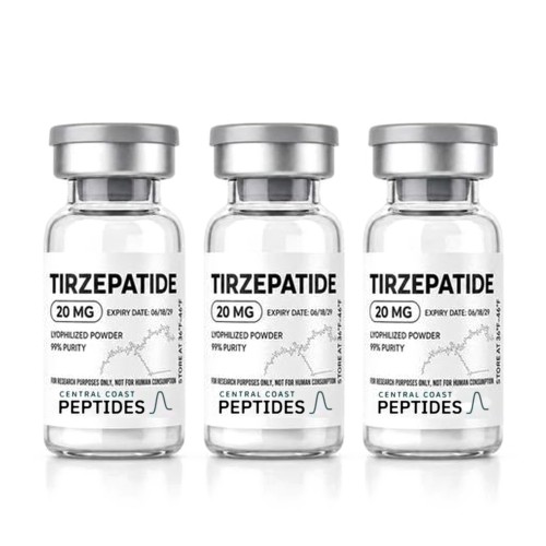 Tirzepatide research vials, Central Coast Peptides