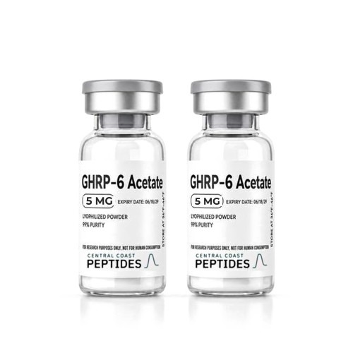 GHRP-6 Acetate 5 mg research vials, Central Coast Peptides
